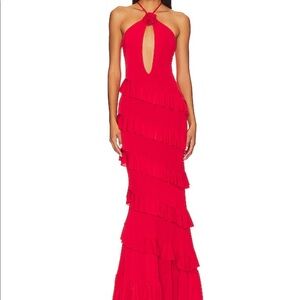 Bray Maxi dress in bright red-xxs